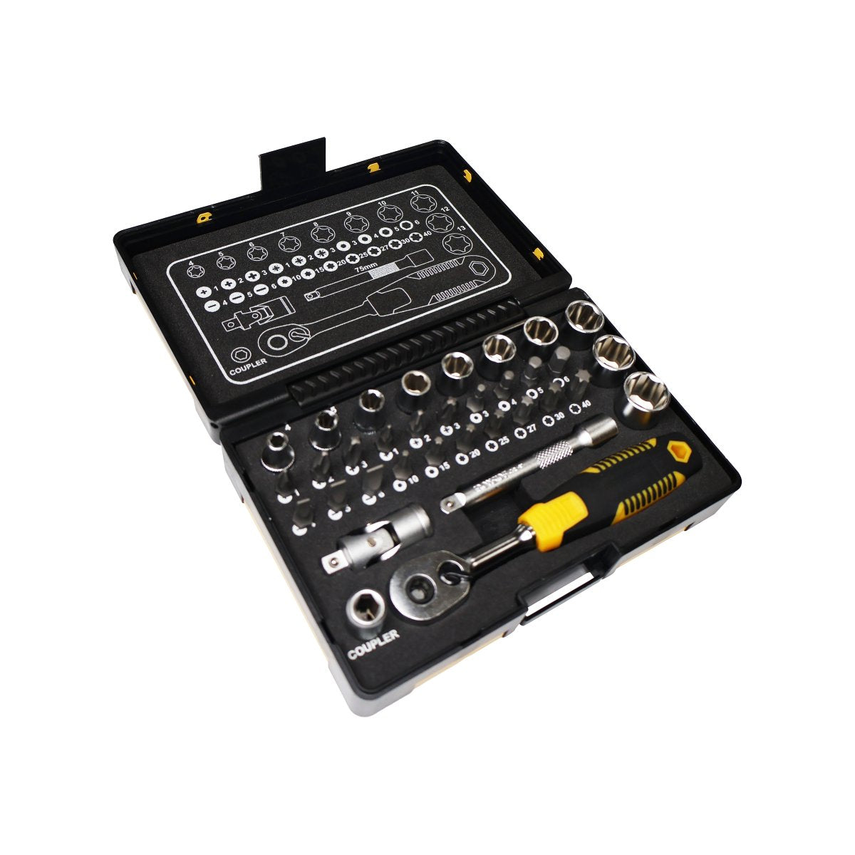 34 Pcs 1/4" Bit Socket Set