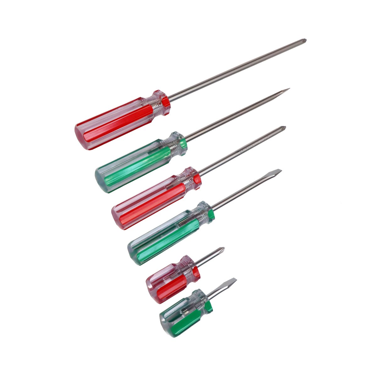 Line Color Slotted Screwdriver Transparent Handle